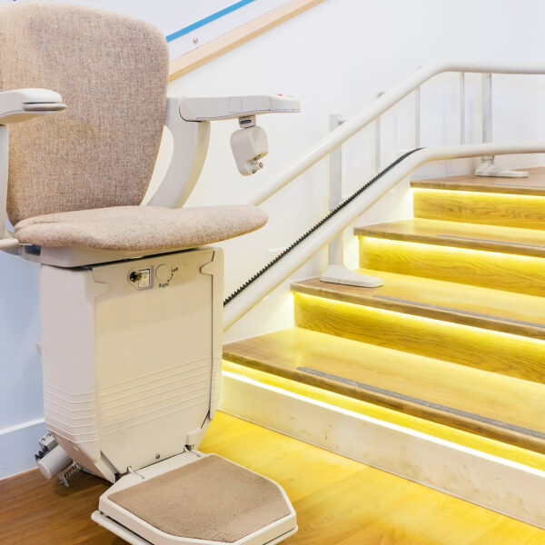 stairlift installation - Automatic stair lift on staircase